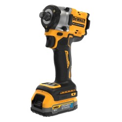 18 V XR Bezszczotkowy kompaktowy klucz udarowy z kowadełkiem i pierścieniem mocującym 1/2" — 2 X POWERSTACK Compact