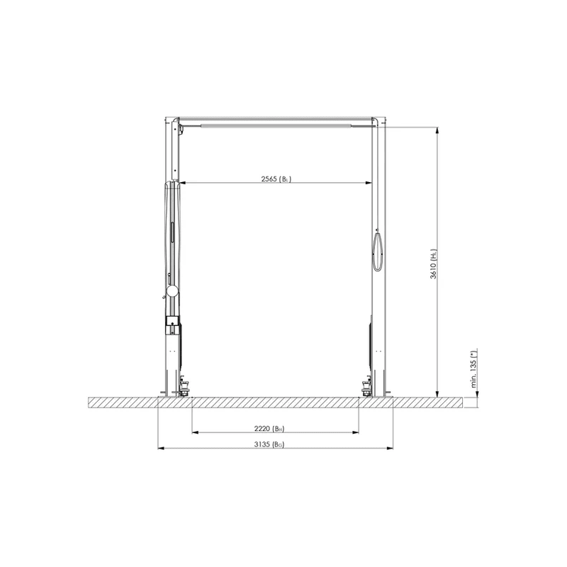 Podnośnik dwukolumnowy AMI 3,0 ECO LINE