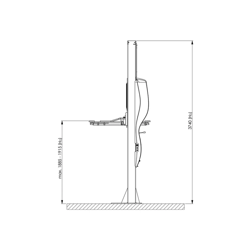 Podnośnik dwukolumnowy AMI 3,0 ECO LINE