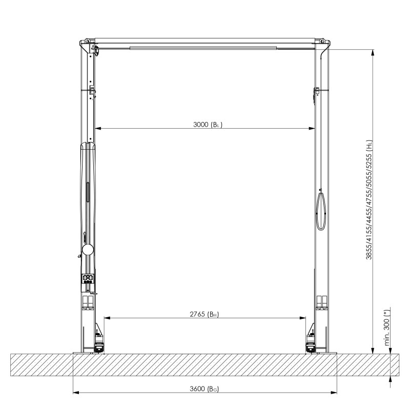 Podnośnik dwukolumnowy AMI 5,5 VAN